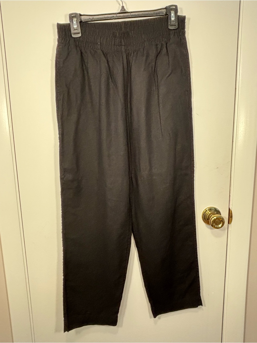Old Navy High Rise Straight Pants Black Comfort Waistband